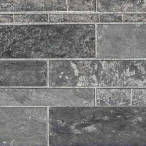 Pangaea® Natural Stone - Metropolitan, Black Rundle Split Face with half inch mortar joint