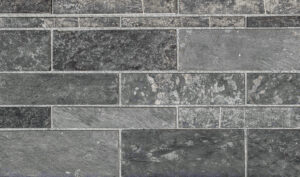 Pangaea® Natural Stone - Metropolitan, Black Rundle Natural with half inch mortar joint