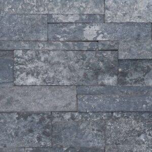 Pangaea® Natural Stone - 4 Course Ashlar Formfit, Klondike avec joints de mortier serrés