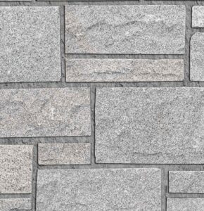 Pangaea® Natural Stone – 3 Course Ashlar, Chinook avec demi pouce joints de mortier