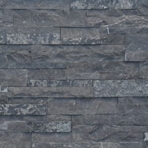 Pangaea® Natural Stone - Terrain Formfit Ledgestone, Black Rundle with tight fit mortar joints