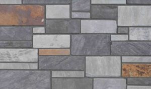 Pangaea® Natural Stone – 3 Course Ashlar, Oxford with half inch mortar joints