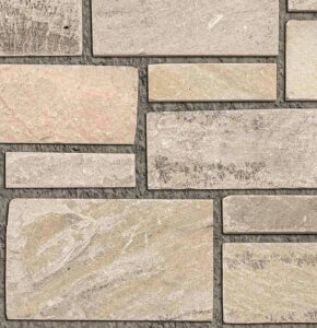 Pangaea® Natural Stone – 3 Course Ashlar, Siena with half inch mortar joints